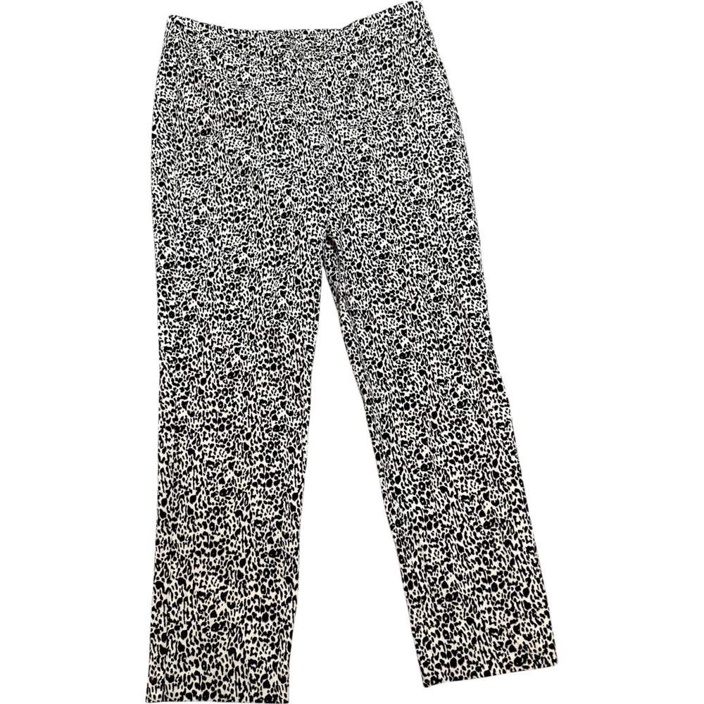 Talbots Chatham Slim Ankle Pant 14 Leopard Print Animal Spotted Stretch Trousers